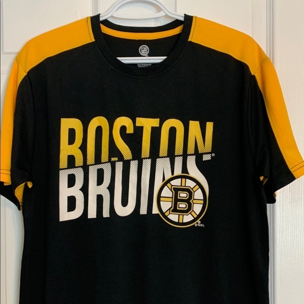 NHL BOSTON BRUINS Black and Yellow Short Sleeve Tee - Picture 8 of 8